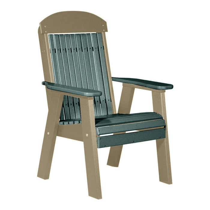 LuxCraft Green 2' Classic Highback Recycled Plastic Chair