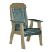 LuxCraft Green 2' Classic Highback Recycled Plastic Chair