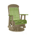 LuxCraft Lime Green 2 foot Classic Highback Recycled Plastic Swivel Glider Chair