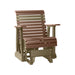 LuxCraft Antique Mahogany 2 foot Rollback Recycled Plastic Glider Chair