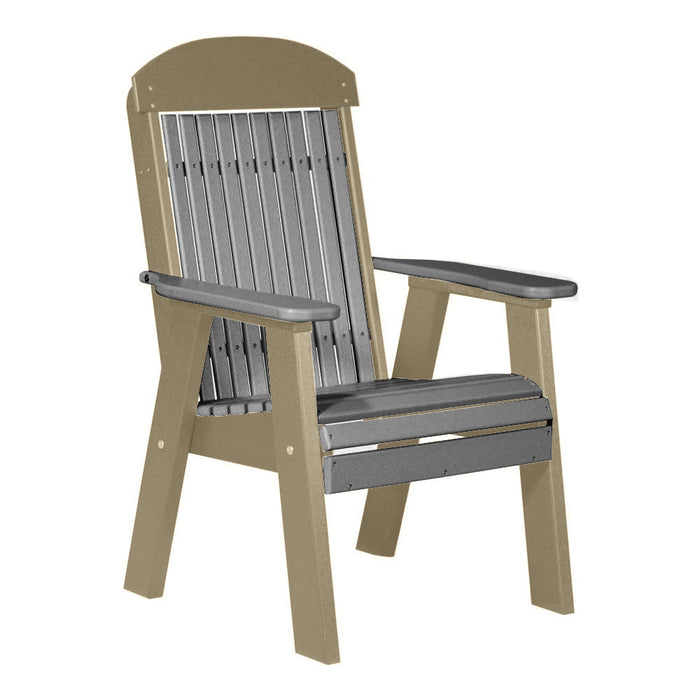 LuxCraft Slate 2' Classic Highback Recycled Plastic Chair