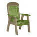 LuxCraft Lime Green 2' Classic Highback Recycled Plastic Chair With Cup Holder