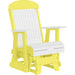 LuxCraft White 2 foot Classic Highback Recycled Plastic Glider Chair