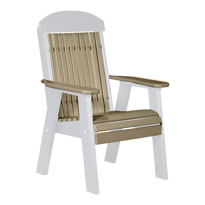 LuxCraft Weatherwood 2' Classic Highback Recycled Plastic Chair