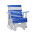 LuxCraft Blue 2 foot Rollback Recycled Plastic Glider Chair With Cup Holder