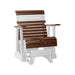 LuxCraft Chestnut Brown 2 foot Rollback Recycled Plastic Glider Chair