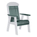 LuxCraft Green 2' Classic Highback Recycled Plastic Chair With Cup Holder