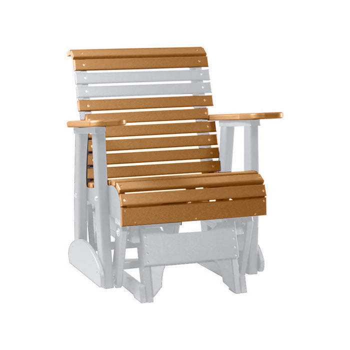 LuxCraft Cedar 2 foot Rollback Recycled Plastic Glider Chair