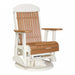 LuxCraft Cedar 2 foot Classic Highback Recycled Plastic Swivel Glider Chair With Cup Holder