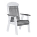 LuxCraft Gray 2' Classic Highback Recycled Plastic Chair With Cup Holder