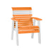 LuxCraft Tangerine 2' Rollback Recycled Plastic Chair With Cup Holder