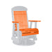 LuxCraft Tangerine 2 foot Classic Highback Recycled Plastic Swivel Glider Chair With Cup Holder