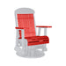 LuxCraft Red 2 foot Classic Highback Recycled Plastic Swivel Glider Chair With Cup Holder