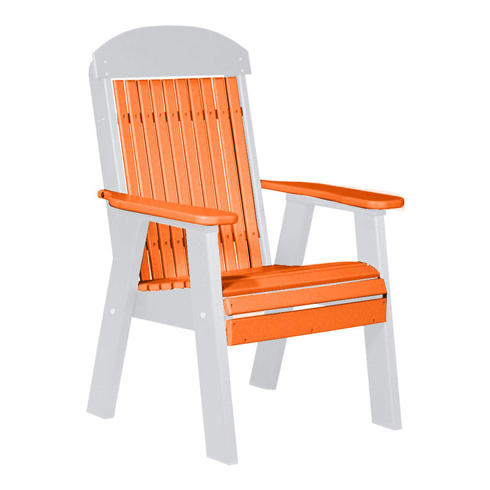 LuxCraft Tangerine 2' Classic Highback Recycled Plastic Chair