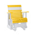 LuxCraft Yellow 2 foot Rollback Recycled Plastic Glider Chair With Cup Holder