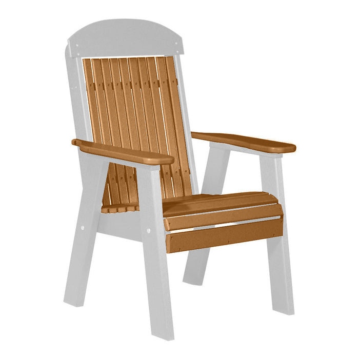 LuxCraft Cedar 2' Classic Highback Recycled Plastic Chair With Cup Holder