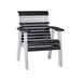 LuxCraft Black 2' Rollback Recycled Plastic Chair