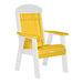 LuxCraft Yellow 2' Classic Highback Recycled Plastic Chair With Cup Holder