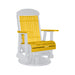 LuxCraft Yellow 2 foot Classic Highback Recycled Plastic Swivel Glider Chair