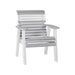 LuxCraft Dove Gray 2' Rollback Recycled Plastic Chair With Cup Holder