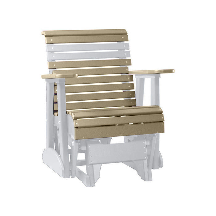 LuxCraft Weatherwood 2 foot Rollback Recycled Plastic Glider Chair