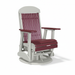 LuxCraft Cherrywood 2 foot Classic Highback Recycled Plastic Swivel Glider Chair With Cup Holder