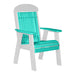 LuxCraft Aruba Blue 2' Classic Highback Recycled Plastic Chair