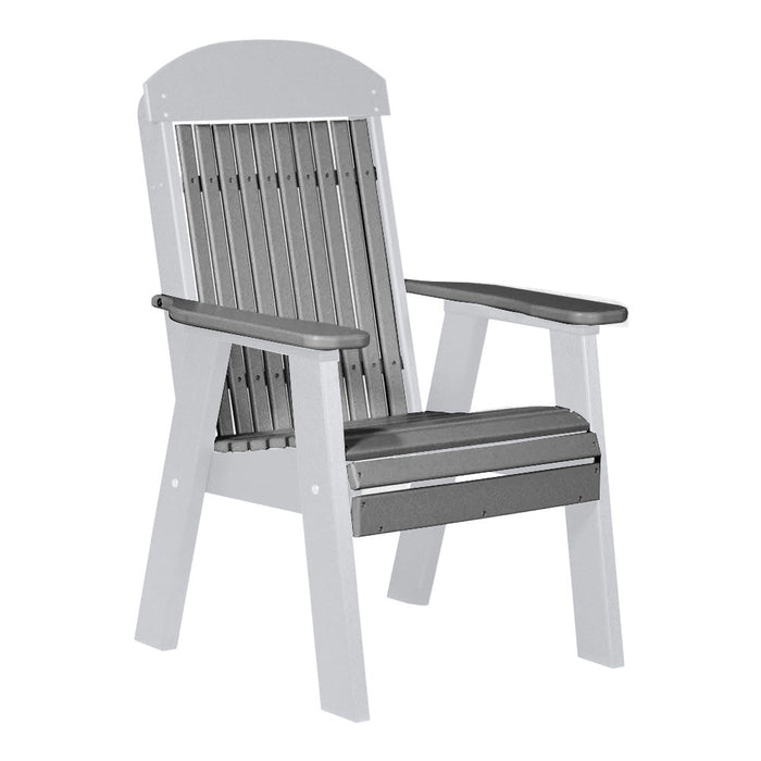 LuxCraft Slate 2' Classic Highback Recycled Plastic Chair