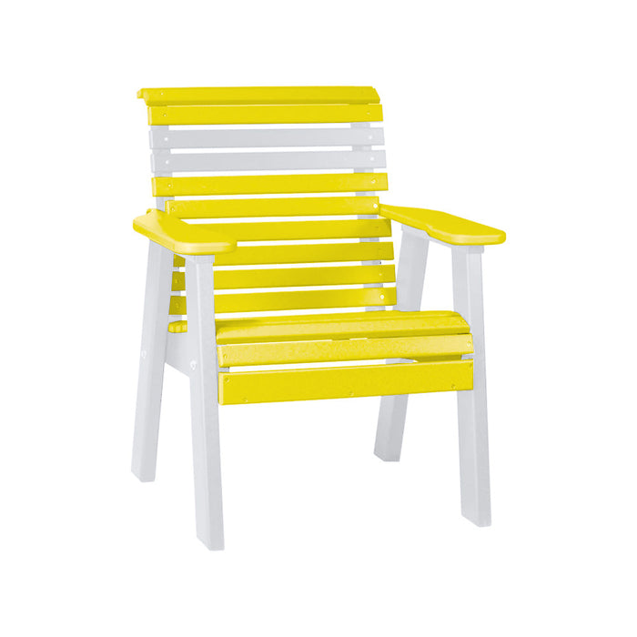 LuxCraft Yellow 2' Rollback Recycled Plastic Chair