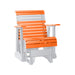 LuxCraft Tangerine 2 foot Rollback Recycled Plastic Glider Chair With Cup Holder