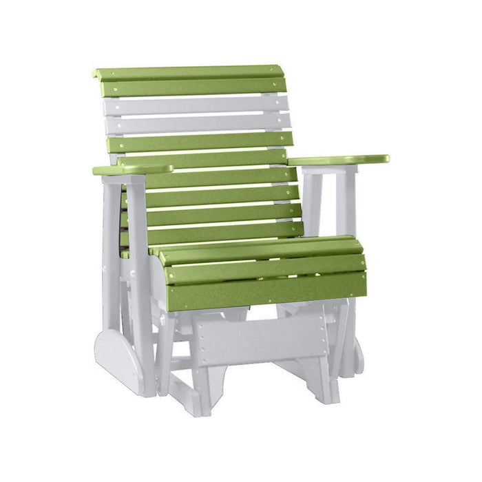 LuxCraft Lime Green 2 foot Rollback Recycled Plastic Glider Chair