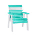 LuxCraft Aruba Blue 2' Rollback Recycled Plastic Chair With Cup Holder