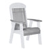 LuxCraft Dove Gray 2' Classic Highback Recycled Plastic Chair