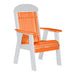 LuxCraft Tangerine 2' Classic Highback Recycled Plastic Chair With Cup Holder