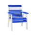 LuxCraft Blue 2' Rollback Recycled Plastic Chair With Cup Holder