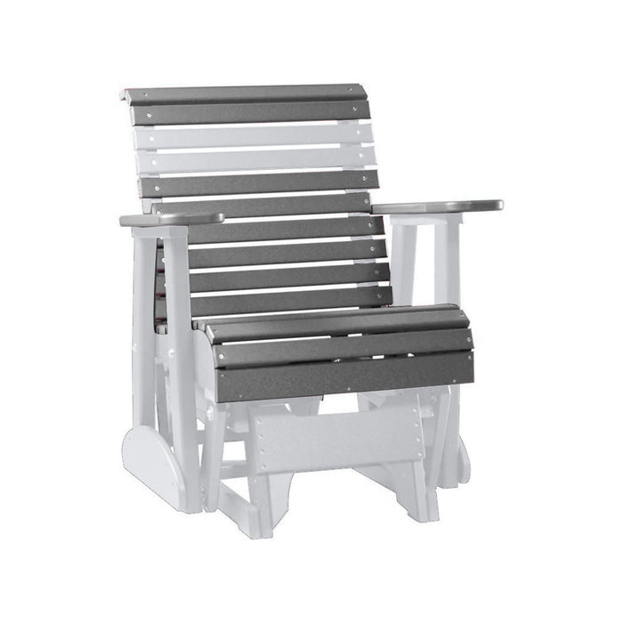 LuxCraft Slate 2 foot Rollback Recycled Plastic Glider Chair