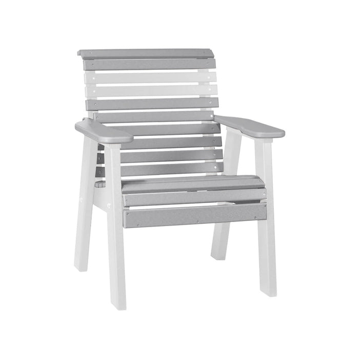 LuxCraft Dove Gray 2' Rollback Recycled Plastic Chair