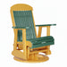 LuxCraft Green 2 foot Classic Highback Recycled Plastic Swivel Glider Chair With Cup Holder