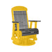 LuxCraft Slate 2 foot Classic Highback Recycled Plastic Swivel Glider Chair With Cup Holder