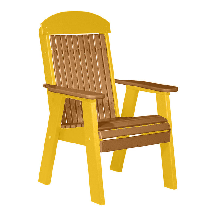 LuxCraft Cedar 2' Classic Highback Recycled Plastic Chair With Cup Holder