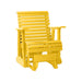 LuxCraft Yellow 2 foot Rollback Recycled Plastic Glider Chair With Cup Holder