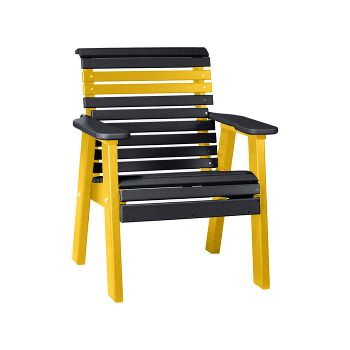 LuxCraft Black 2' Rollback Recycled Plastic Chair