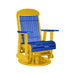 LuxCraft Blue 2 foot Classic Highback Recycled Plastic Swivel Glider Chair