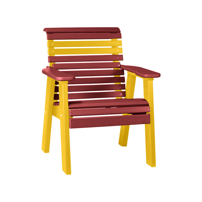 LuxCraft Cherry wood 2' Rollback Recycled Plastic Chair