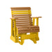 LuxCraft Cedar 2 foot Rollback Recycled Plastic Glider Chair With Cup Holder