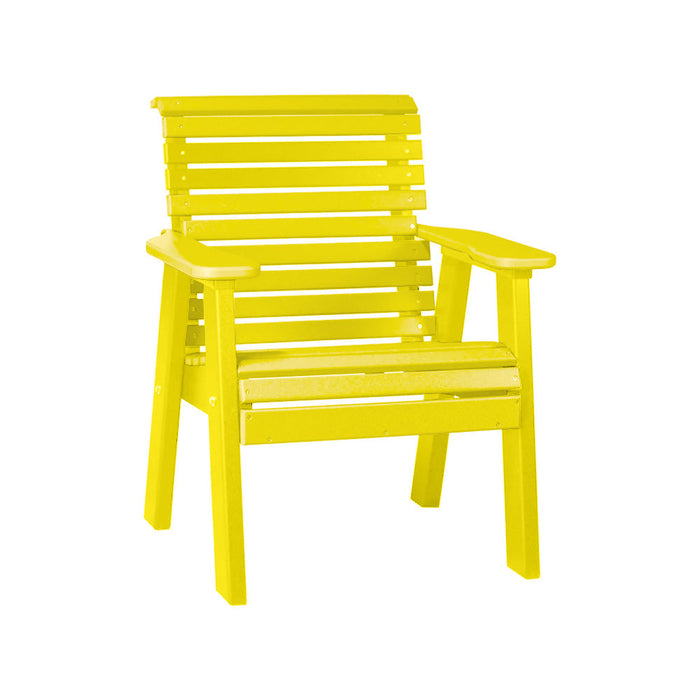 LuxCraft Yellow 2' Rollback Recycled Plastic Chair