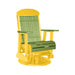 LuxCraft Lime Green 2 foot Classic Highback Recycled Plastic Swivel Glider Chair