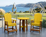LuxCraft Antique Mahogany on Yellow Poly Balcony Dining Table Sets