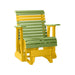 LuxCraft Lime Green 2 foot Rollback Recycled Plastic Glider Chair With Cup Holder