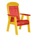 LuxCraft Red 2' Classic Highback Recycled Plastic Chair With Cup Holder